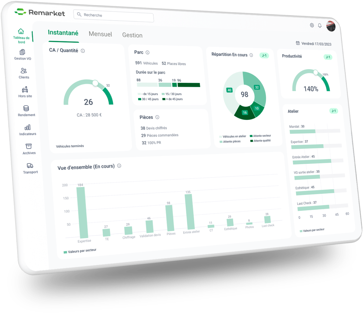 tablette logiciel progicar remarket